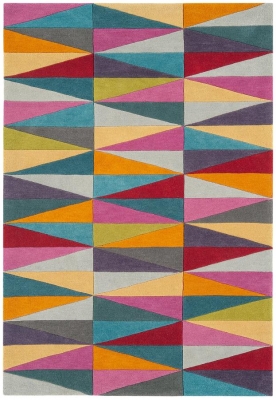 Product photograph of Asiatic Funk Triangles 08 Multi Coloured Rug from Choice Furniture Superstore