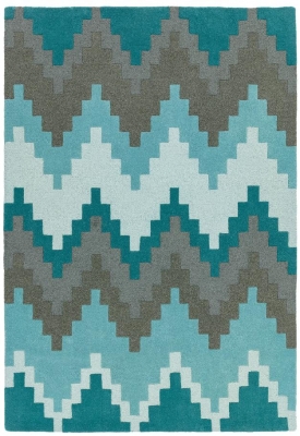 Product photograph of Asiatic Matrix Cuzzo 21 Teal Rug - 80cm X 150cm from Choice Furniture Superstore