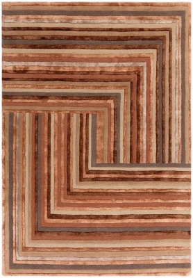 Product photograph of Asiatic Matrix Network 80 Terracotta Rug from Choice Furniture Superstore