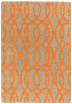 Product photograph of Asiatic Matrix Wire 37 Orange Rug from Choice Furniture Superstore