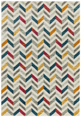 Product photograph of Asiatic Colt Chevron Cl06 Multi Coloured Rug from Choice Furniture Superstore