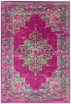 Product photograph of Asiatic Colt Medallion Cl04 Fuchsia Rug from Choice Furniture Superstore