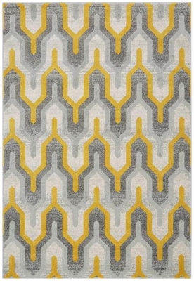 Product photograph of Asiatic Nova Nv14 Geo Yellow Rug from Choice Furniture Superstore