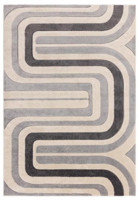 Asiatic Easy Sketch Contour Grey Multi Colour Rug 80cm X 150cm