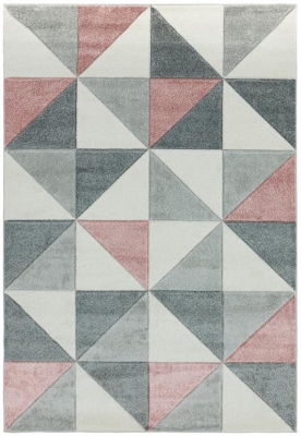 Asiatic Easy Sketch Cubic Pink Rug Sizes Available