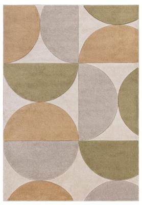 Asiatic Easy Sketch Curve Ochre Multi Colour Rug 80cm X 150cm