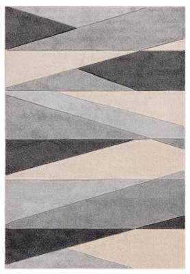 Asiatic Easy Sketch Segment Grey Multi Colour Rug 80cm X 150cm
