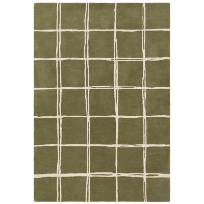 Asiatic Contemporary Design Albany Olive Grid Rug Sizes Available
