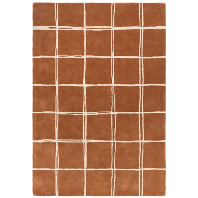 Asiatic Contemporary Design Albany Rust Grid Rug Sizes Available