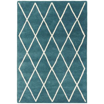Asiatic Contemporary Design Albany Teal Diamond Rug Sizes Available