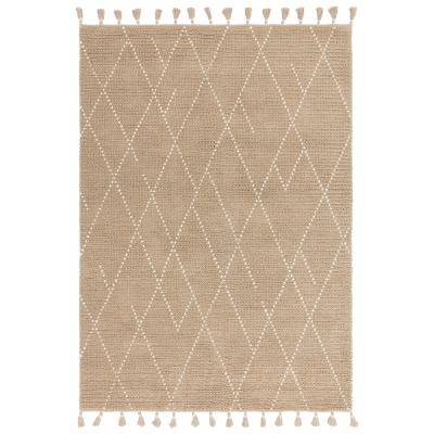 Asiatic Natural Weaves Nepal Sand And Cream Linear Rug Sizes Available