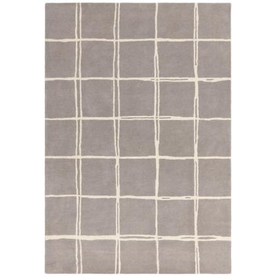 Asiatic Contemporary Design Albany Silver Grid Rug Sizes Available