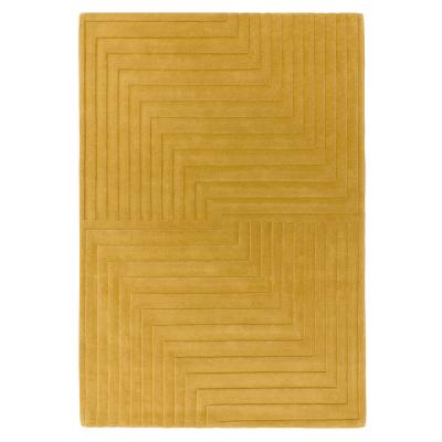 Asiatic Contemporary Plain Form Geometric Ochre Rug Sizes Available