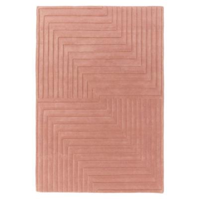 Asiatic Contemporary Plain Form Geometric Pink Rug Sizes Available
