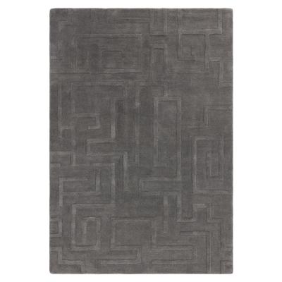 Asiatic Contemporary Plain Maze Charcoal Rug Sizes Available