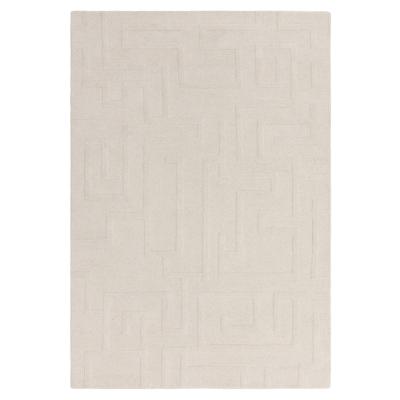 Asiatic Contemporary Plain Maze Cream Rug Sizes Available