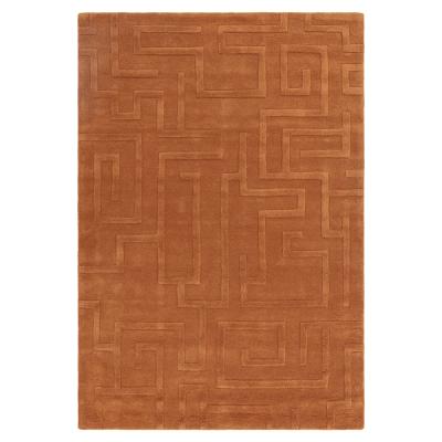 Asiatic Contemporary Plain Maze Rust Rug Sizes Available