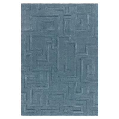 Asiatic Contemporary Plain Maze Teal Rug Sizes Available
