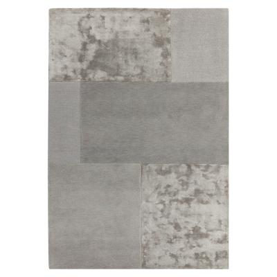 Asiatic Contemporary Plain Tate Tonal Textures Silver Rug Sizes Available
