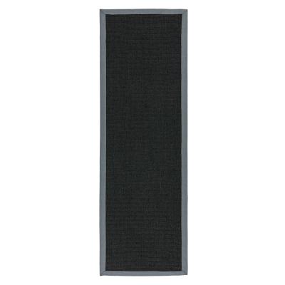 Asiatic Natural Weaves Sisal Black And Grey Runner 68cm X 240cm