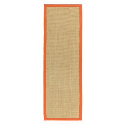 Asiatic Natural Weaves Sisal Linen And Orange Runner 68cm X 240cm