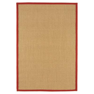 Asiatic Natural Weaves Sisal Linen And Red Rug Sizes Available