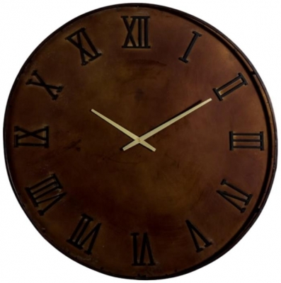 Antiqued Industrial Wall Clock 75cm X 75cm