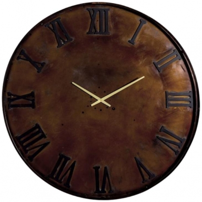 Large Antiqued Industrial Wall Clock 90cm X 90cm