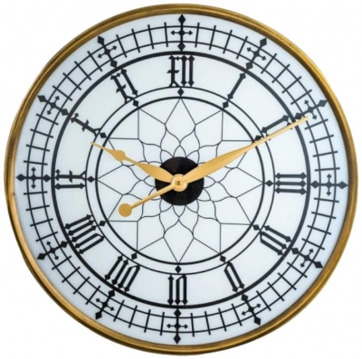 Product photograph of Large Gold Framed Backlit Wall Clock - 60cm X 60cm from Choice Furniture Superstore