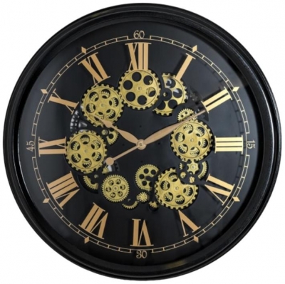 Large Moving Gears Wall Clock 80cm X 80cm