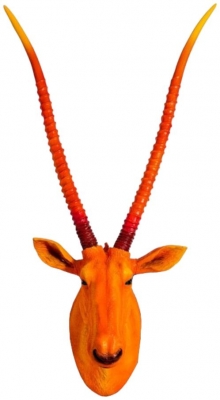 Product photograph of Atomic Orange Antelope Wall Head from Choice Furniture Superstore