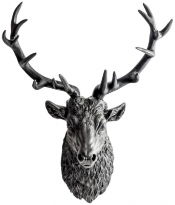 Product photograph of Large Matt Black Stag Wall Head from Choice Furniture Superstore