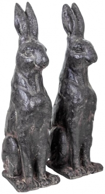 Product photograph of Pair Of Large Rabbit Figures from Choice Furniture Superstore