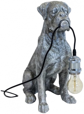 Product photograph of Sitting Boxer Dog Table Lamp from Choice Furniture Superstore