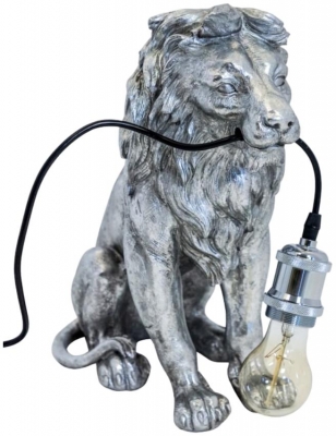 Product photograph of Sitting Lion Table Lamp from Choice Furniture Superstore