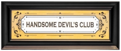 Large Mirrored Handsome Devils Club Wall Sign