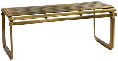Product photograph of Antique Gold Bench from Choice Furniture Superstore