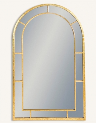 Product photograph of Antique Medium Arch Window Mirror - 48cm X 80cm from Choice Furniture Superstore