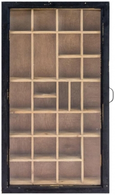 Product photograph of Antiqued Black Wall Display Cabinet from Choice Furniture Superstore