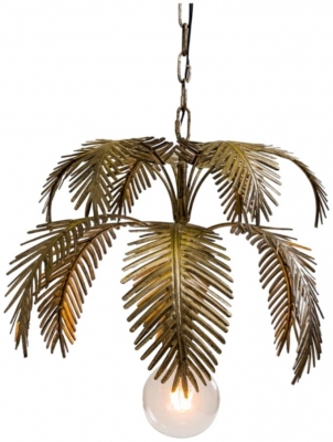 Product photograph of Antiqued Gold Fern Leaf Chandelier Pendant from Choice Furniture Superstore