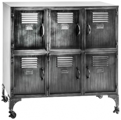Product photograph of Antiqued Industrial Large Storage Cabinet from Choice Furniture Superstore