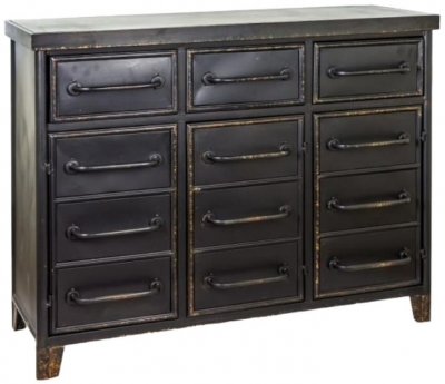 Product photograph of Black Verne Multi Drawer Sideboard from Choice Furniture Superstore