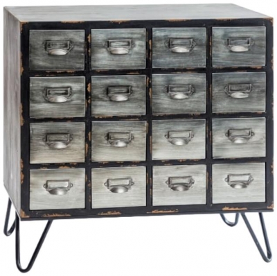 Product photograph of Brushed Multi Drawer Apothecary Cabinet from Choice Furniture Superstore