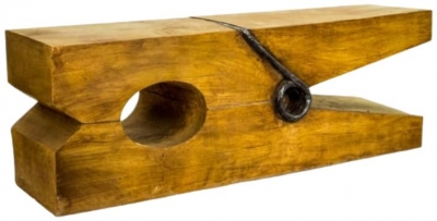 Product photograph of Giant Wooden Effect Clothes Peg Table from Choice Furniture Superstore