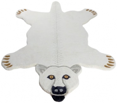 Hand Tufted Extra Large Polar Bear Skin Woollen Rug