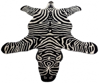 Hand Tufted Extra Large Zebra Skin Woollen Rug