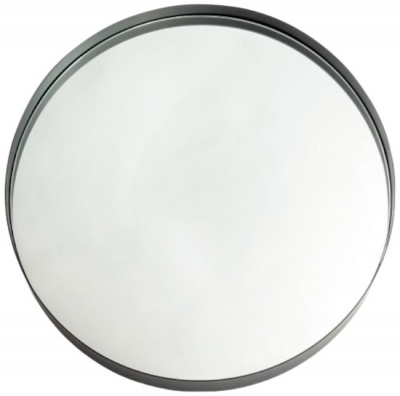 Product photograph of Large Round Matt Black Framed Mirror - 76cm X 76cm from Choice Furniture Superstore