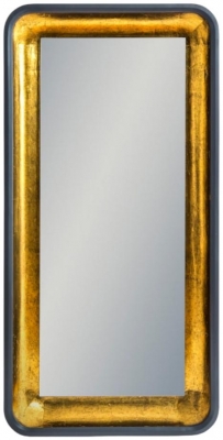 Product photograph of Limehouse Grey And Gold Rectangular Led Lighting Wall Mirror - 60cm X 120cm from Choice Furniture Superstore