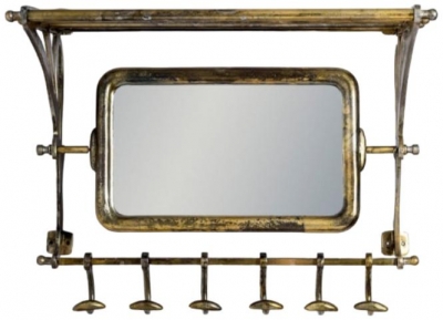 Image of Luggage Rack with Mirror and Hooks