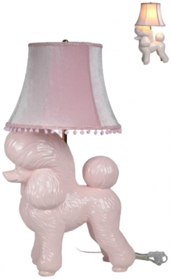 Product photograph of Pink Poodle Table Lamp from Choice Furniture Superstore
